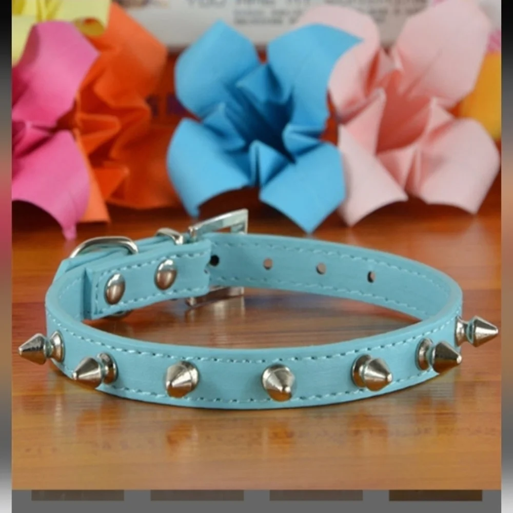 UDESIGNUSA Leather Adjustable Cats (Large 14-18) Blue New